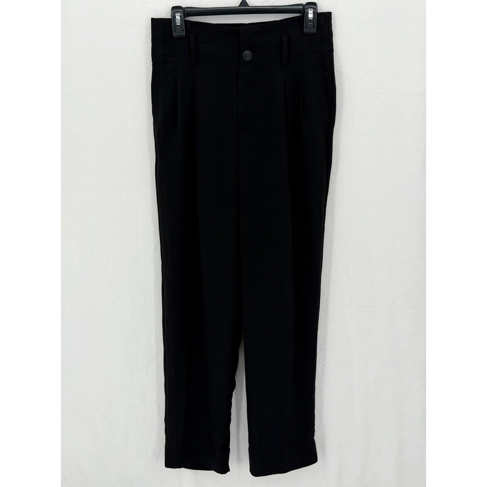 Madewell Pants Womens 2 Tallโ Black Pleated Tapered High Rise Minimalist Staple